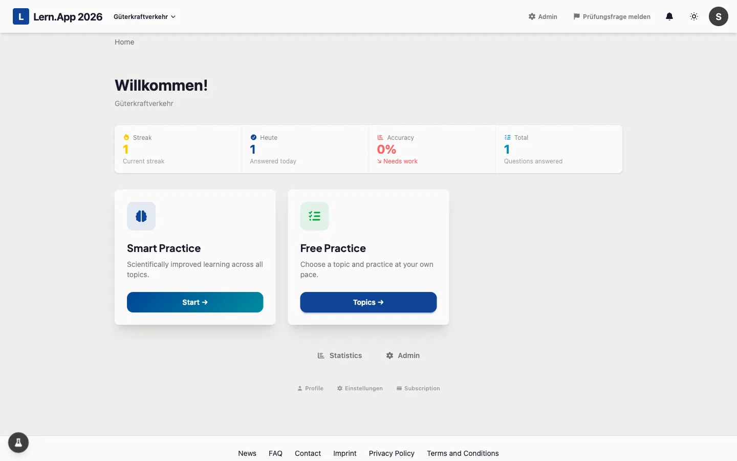 Startseite der Plattform im Erscheinungsbild eines Anbieters